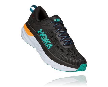 Hoka One One Bondi 7 - Tenis Corrida Estrada Homem Pretas | PT-JP5gT6f